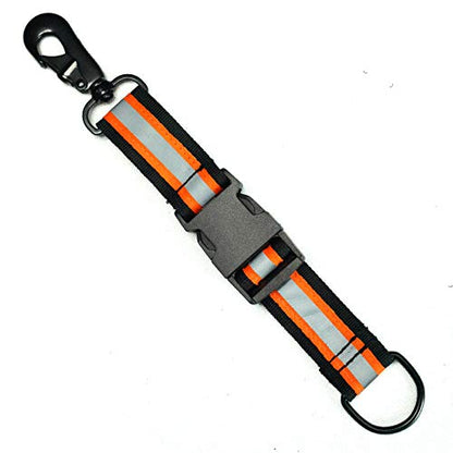 MELOTOUGH Firefighter Glove Strap | Glove Holder Clip with Glove Leash Swivel Snap Hook,Reflective for Quick Access - color: Reflective Orange