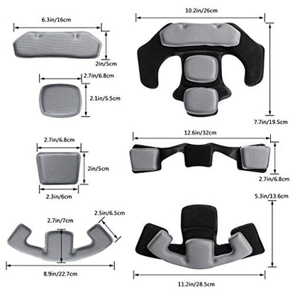 Tactical Helmet Pads - Universal Replacement Internal Memory Foam Pad Inserts for ACH, MICH, EXF Helmets - color: Grey-1st