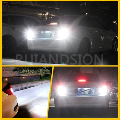 Ruiandsion 2pcs 1157 6 Volt LED Bulbs BAY15D 5050 12SMD 4300K Warm White LED Light Bulbs for Back Up Reverse Lights Brake Lights Tail Lights,Non-polarity - color: Warm White, size: 1157/BAY15D