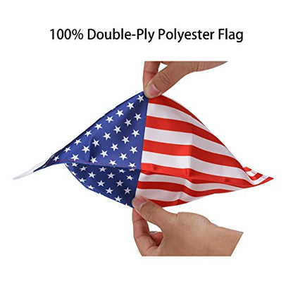 American Flag USA With Black Motorcycle Flag Pole Mount For Harley Davidson Honda Goldwing CB VTX CBR Yamaha - Fits 1/2" Round Luggage Rack - color: American Flag Black Flagpole