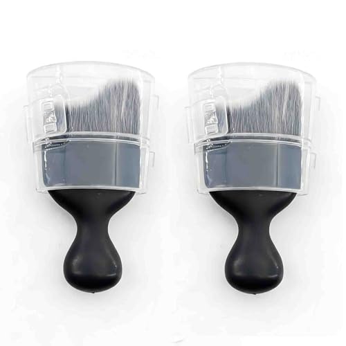 2PCS Car Detailing Brush Set, Soft Bristle Car Cleaning Brush for Car Interior, Car Brush Interior, Perfect Car Interior Brush for Dashboard, Leather, Keyboard (Style1, Gray) - color: Gray, style: Style1