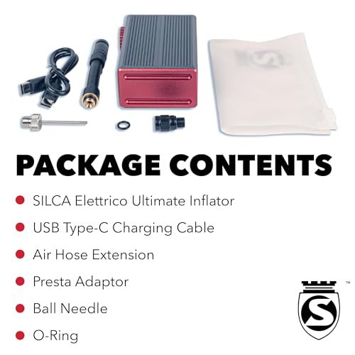 SILCA ELETTRICO Electric Bike Pump - Digital Bicycle Tire Pump with Auto Shut-Off, USB-C Rechargeable, Ultra-Light & TSA-Compliant for Travel - Universal Compatibility - size: Ultimate