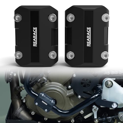 Motorcycle Bumper Blocks, Motorcycle Engine Bumper Guard Block Drop Protection Crash Bar Protector Universal for 22MM 25MM 28MM