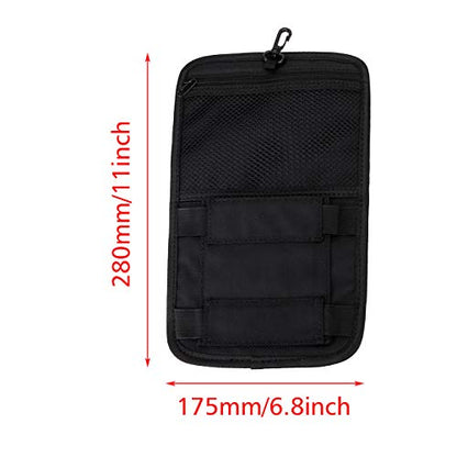AUFER Motorcycle Internal Saddlebags Lid Organizer Bags Hard Bags Saddle Bag Small Tools Storage Pouch Compatible With For Harley VRSC Softail Touring Sportster Dyna Indian Yamaha Kawasaki,Black