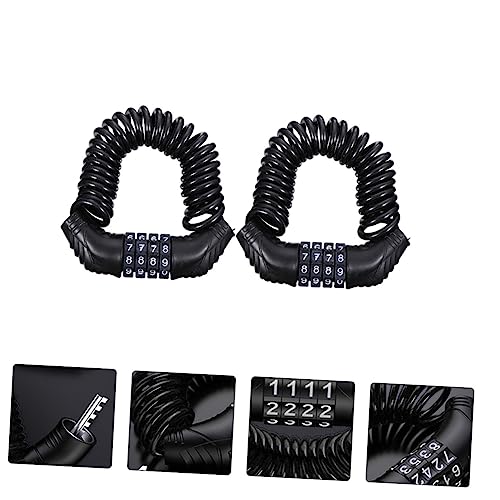 2pcs Portable Anti-Theft Steel Wire Cable Lock Combination Lock for Bikes Helmets and Motorcycles Lightweight and Versatile Security for Outdoor Riding