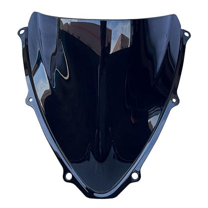 Motorcycle Double Bubble Windshield Windscreen Visor Air Flow Deflector Compatible with Suzuki GSXR 600 750 2006-2007