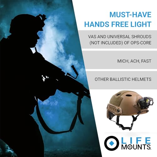 Tactical Helmet Light Flashlight,800 Lumen Ultra-Light Bright LED Rechargeable Helmet Light with White Red Light Waterproof Motion Sensor Head Lamp,5 Mode for Outdoor Camping Running Hiking
