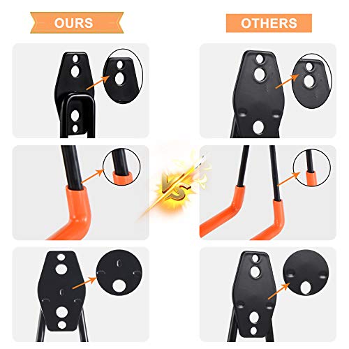 AOBEN Garage Hooks Heavy Duty, Steel Garage Storage Hooks, Utility Tool Hangers and Combinable Wall Mount Garage Hooks for Organizing Ladders, Bikes, Hoses, and More Equipment (S Hooks, 4 Pack) - size: S Hooks, 4 Pack