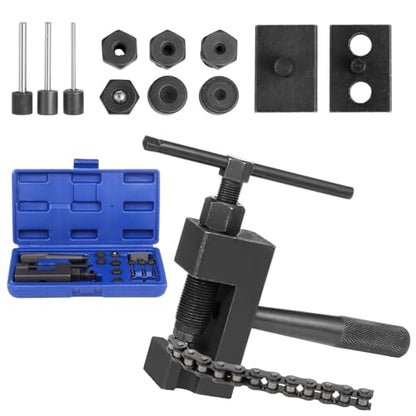 OMISTAR Motorcycle Chain Rivet Tool Kit- 15 Pcs Motorcycle Chain Breaker Rivet Tool Set,Chain Link Removal Tool Chain Splitter Repair Tool For Motorcycles,Bikes,Dirt Bikes,Atvs