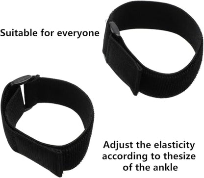 4 Pcs Black Elastic Ankle Straps Cycling Pant Leg Straps Adjustable Safety Band Boot Blousers for Climbing Fishing Outdoor Sport
