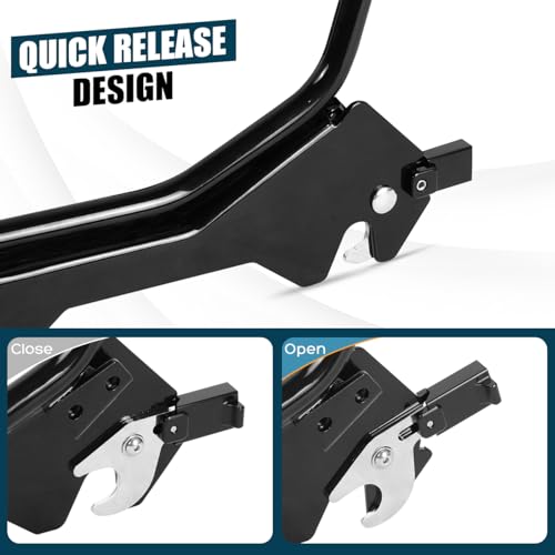 Rear Backrest Sissy Bar Compatible with for Harley Softail Fat Boy FLFB FLFBS Breakout FXBR FXBRS 2018-up Upright Passenger Sissy Bar Backrest with Back Rest Pad Luggage Rack - color: With Luggage Rack