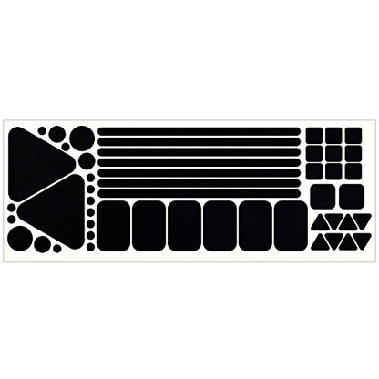 LiteMark Reflective Sticker Pack – Bicycle, Motorcycle & Helmet Reflectors for Safety & Night Visibility (Black, Pack of 51 Pcs) - color: Black