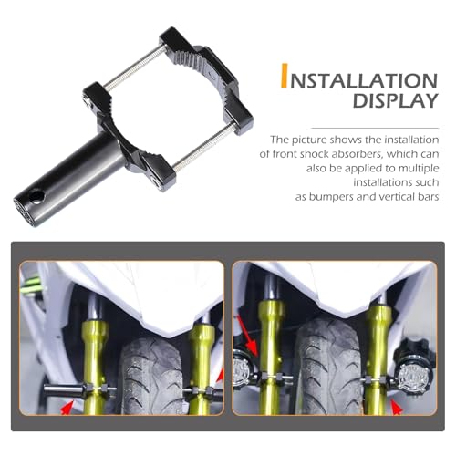 2 PCS Motorcycle Spotlight Mount Brackets, Shock-Absorption Light Bar Mount Bracket, Off Road Light Horizontal Bar Tube Clamp Roof Roll Cage Holder, Suitable for 1" - 2.54" Bar