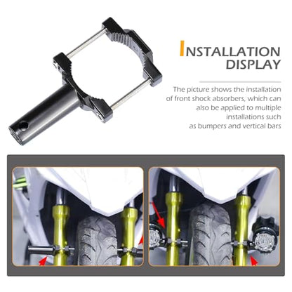 2 PCS Motorcycle Spotlight Mount Brackets, Shock-Absorption Light Bar Mount Bracket, Off Road Light Horizontal Bar Tube Clamp Roof Roll Cage Holder, Suitable for 1" - 2.54" Bar