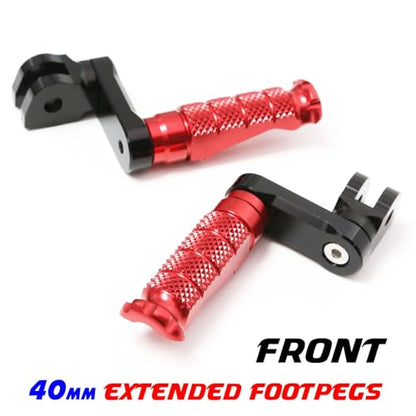 MCMOTOPARTS R-FIGHT Front Rider Footpeg Footpegs Foot Pegs Footrests Green Compatible with ER-6F 2006-2008 06 07 08 - color: Green, size: Standard (No Extension)