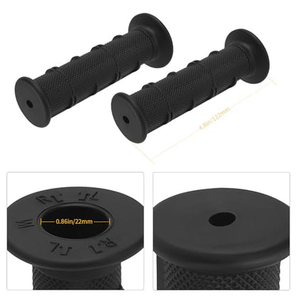 M MATI Handlebar Grips for Yamaha Raptor Grizzly Kodiak Bruin Big Bear 80 125 200 250 350 400 450 550 660 700 YFM250 YFM350 YFM400 YFM700 YFZ450 2001-2024 5LP-26241-00-00 5FU-F6241-10-00