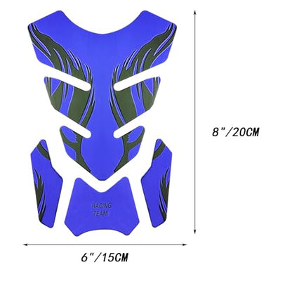 Motocycle Gas Tank Decal Motocycle Gas Tank Protector Pad Self-Adhesive Fishbone Sticker Blue - color: Blue