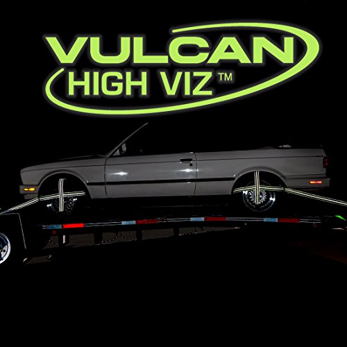 VULCAN Car Tie Downs - Snap Hook - Adjustable Loop - 4 Pack - High-Viz - 3,300 Pound Safe Working Load - size: High-Viz Reflective