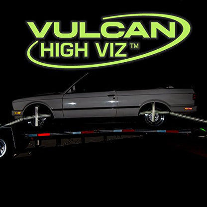 VULCAN Car Tie Downs - Snap Hook - Adjustable Loop - 4 Pack - High-Viz - 3,300 Pound Safe Working Load - size: High-Viz Reflective