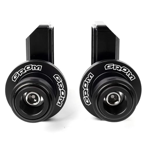 Compatible With Grom 125 2025 MSX 125 MSX125 2013-2023 2024 2025 Grom Accessories CNC Motorcycle Swingarm Spools Sliders Rear Wheel Axle Stand Screws Adapter (Black) - color: Black