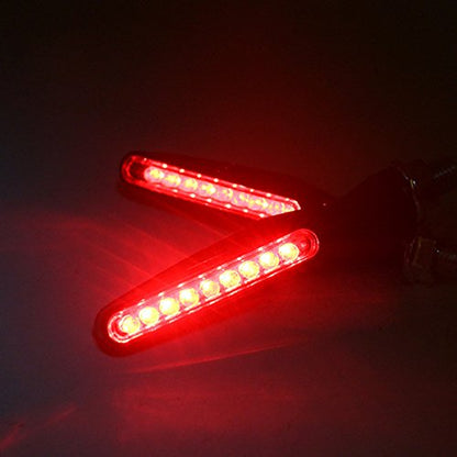 4Pcs Motorcycle LED Turn Signal Lights Blinkers Indicator Lights. (Red) - color: Red