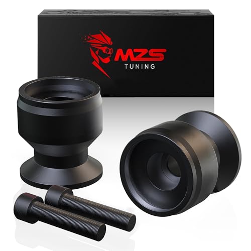 MZS 8MM Swingarm Spools Sliders, 304 Stainless Steel Motorcycle Spools Stand M8 Black Compatible with CBR600RR CBR1000RR HAYABUSA GSXR 600 750 GSX8R GSX8S SV650 Vstrom ZX4R ZX6R Z500 Z900 650 S1000RR - color: Black, size: Stainless Steel