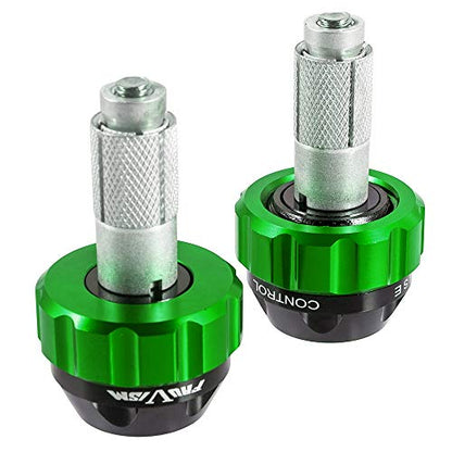 Motorcycle Throttle Lock Cruise Control Handlebar Plugs Grip Bar End Caps Slider Set for Street/Sport/Tour Bike Cruiser Scooter (Green) - color: Green