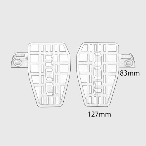 Wide Motorcycle Foot Pegs Pedal Compatible with Honda Rebel 1100 CMX1100 (2021-2025 CMX 1100 DCT), Aluminium Footrest Footpeg Extension Enlarge Step Board Extender (Black-Sliver)