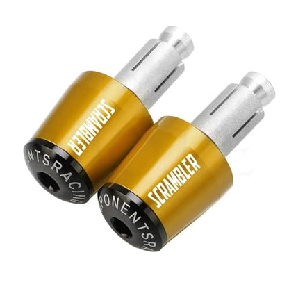 Motorcycles Handlebar Grips Cap Weight PartsAnti Vibration Plug Ends for Ducati Scrambler 2015-2016 15-16 - color: Gold black