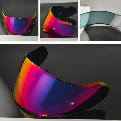 Neotec 2 Helmet Visor Replacement.CNS-3 Motorcycle Helmet Shield UV Protection Compatible with Neotec 2 (Revo Rose Red+Anti Fog Film) - color: Anti Fog Film+revo Rose Red