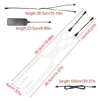 PVC Motorcycle Helmet Light Strip, 3 Modes LED Light for Safety on Helmets, Ideal for Motorcycles, Bikes, and Outdoor Activities, with Water Design for Lasting