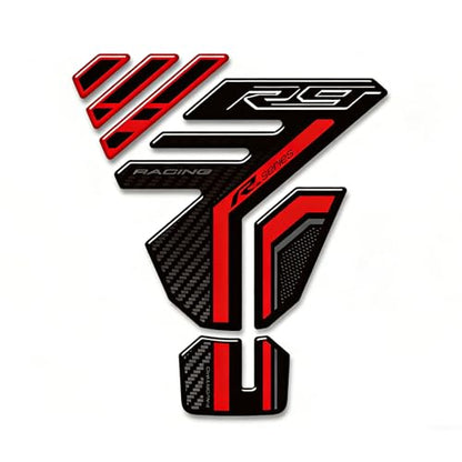 Motorcycle Tank Pad Compatible with Yamaha YZF R9 YZFR9 2025 2026 Motorcycle Fuel Tank Protector Gas Tank Decals YZF R9 Tank Pad Fuel Tank Kit Knee Stickers Decals Protection (A-4) - color: A-4
