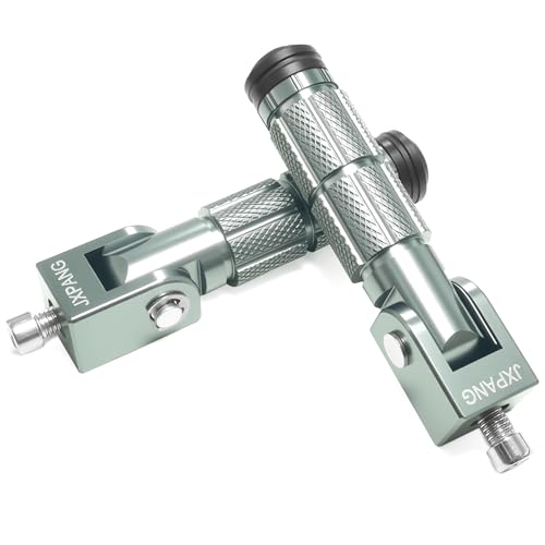Universal Motorcycle Bicycle Folding Passenger Foot Pegs M8 Rearsets Rear Set Footrests Footpeg Foot Rest Peg Pedals For Bike Install Hole 8mm (A-ZDJT-012-Titanium) - color: A-ZDJT-012-Titanium