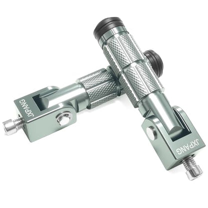 Universal Motorcycle Bicycle Folding Passenger Foot Pegs M8 Rearsets Rear Set Footrests Footpeg Foot Rest Peg Pedals For Bike Install Hole 8mm (A-ZDJT-012-Titanium) - color: A-ZDJT-012-Titanium