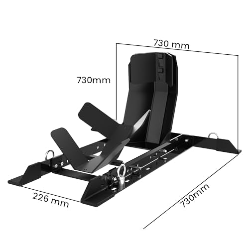 GRAND PITSTOP Universal Wheel Chock for Motorcycle Stand for Trailer Completely Adjustable Detachable Foldable Wheel Chock (Black)