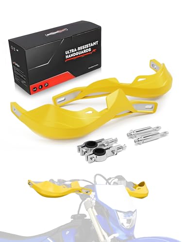 JFG RACING Dirt Bike Hand Guards,7/8'' and 1 1/8'' Handlebar Dirtbike Handguards Accessories Universal for Motorcycle Snowmobile ATV Pit Bike Off Road Motocross Enduro MX -Yellow - color: yellow