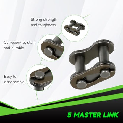 35 Chain 140 Links Chain Breaker Kit for Mini Bike Coleman CT100U CC100X Baja DB30 Blitz Racer Motovox MBX10 MBX11 Monster Mega Moto 80 105cc Predator 212cc 100cc 97cc Go Kart Minibike Parts