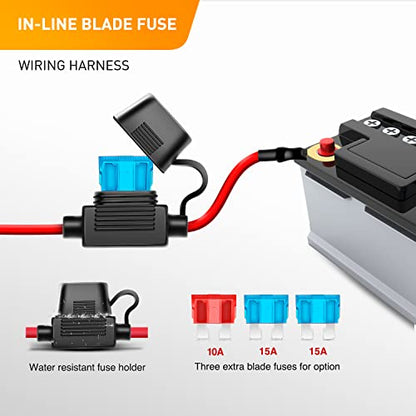 GOOACC 12 Inch 72W Led Light Bar Spot Flood Combo Driving Lighting Off Road Lights Led Lamp with 12V 5Pin Rocker Switch Wiring Harness kit for Truck Golf Cart SUV ATV UTV Boat, 2 Years Warranty - color: 72W Light Bar + Rocker Switch Wiring Harness