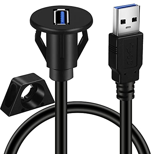 Small USB 3.0 Male to Female Car AUX Mount Flush Panel Extension Cable for Car Truck Boat Motorcycle Dashboard 6ft - size: 1 pack USB 3.0 6ft