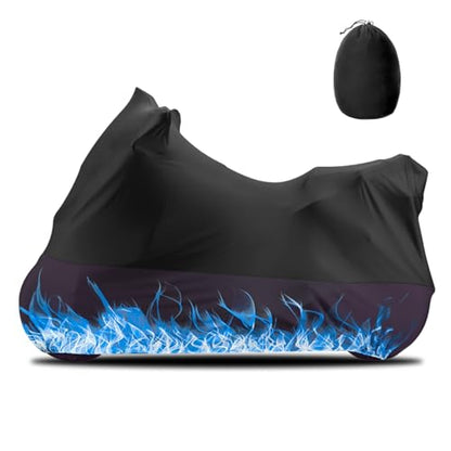 Erato Indoor Motorcycle Cover Stretch Elastic Dustproof Covers Fit for Motorbikes with Drawstring Storage Bags, 96 inches - size: XL(96 ")