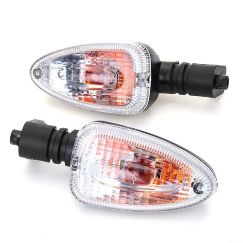 2Pcs Motorcycle Front/Rear Blinker Turn Signal Light Indicator Lamps with Transparent Lens for F650GS, F800R, R1150GS, R1200GS Series