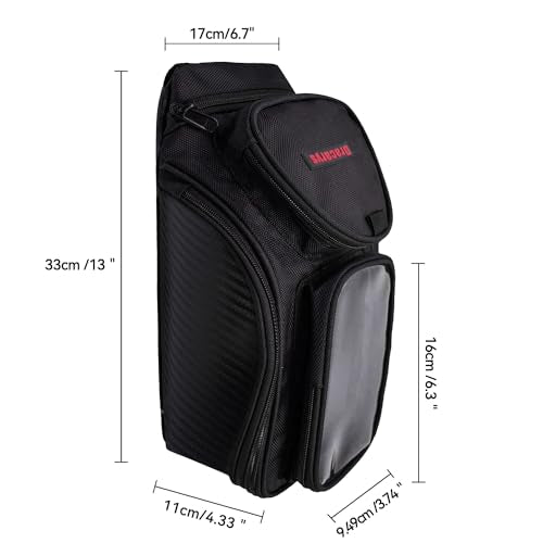 Dracarys Motorcycle Tank Bag - Oxford Saddle Black Motorbike Bag - Strong Magnetic Bag for Honda Yamaha Suzuki Kawasaki Harley - size: 4Liter