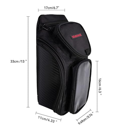 Dracarys Motorcycle Tank Bag - Oxford Saddle Black Motorbike Bag - Strong Magnetic Bag for Honda Yamaha Suzuki Kawasaki Harley - size: 4Liter