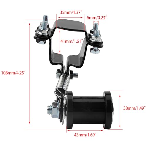 Motorcycle Chain Adjuster Tensioner Guide Roller Compatible with ATV Quad Dirt Pit Bike 4 Wheeler Go Kart Black - color: Black