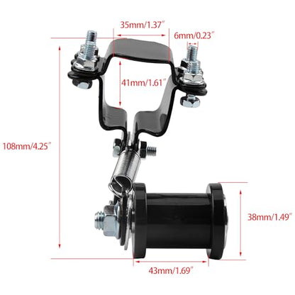 Motorcycle Chain Adjuster Tensioner Guide Roller Compatible with ATV Quad Dirt Pit Bike 4 Wheeler Go Kart Black - color: Black