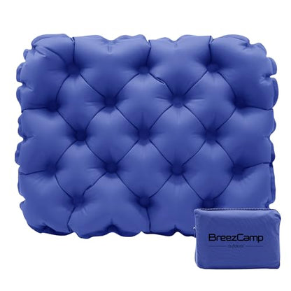Inflatable Seat Cushion, Lightweight Stadium Seat Pad, Travel Air seat Cushion Anti-Slip for Airplane, Long Flights, Hiking, Climbing, Home and Camping, Compact Air Cushion - color: Navy Blue
