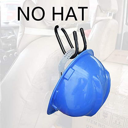 YYST Flexible Over the Seat Hard Hat Rack Holder Back Seat Hanger Headrest Hanger Headrest Hook (Black X 4 Pack) - color: Black X 4 Pack