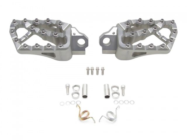 AltRider Adventure X Foot Pegs Compatible With BMW R 1200/1250 / 1300 GS/GSA - Heavy Duty Design - Boot Friendly, High Traction Cleats for Stability & Grip - Adjustable Camber & Height - Silver - color: Silver, size: Adventure X (56mm x 95mm)
