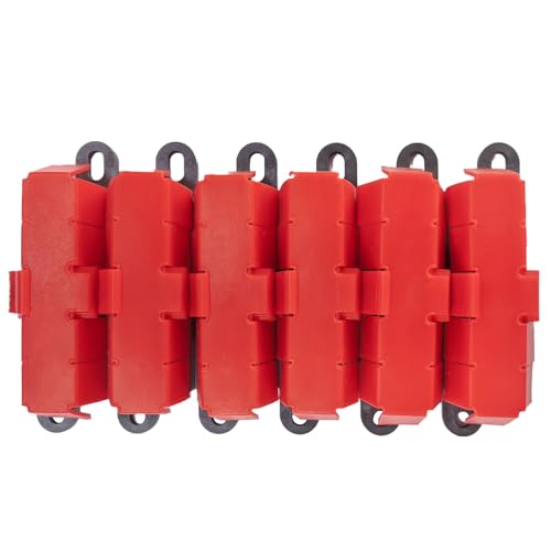 GLOSO Mega Fuse Holder with Cover M8 Stud 400 Amp Rating 6 Pack DMM - color: 6 Red Fuse Holder, size: Fuse Holder