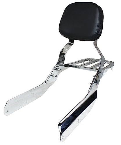 YHMOTO Passenger Sissybar Backrest with Luggage Rack Fits for Honda VTX 1300 1800 N/R/S Models 2002-2008 (Style B-Chrome) - size: Style B-Chrome